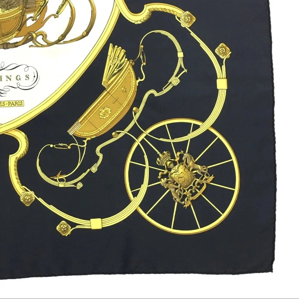 HERMES SPRINGS Carre 90 Silk 100% Scarf Multicolor - Picture 5 of 9